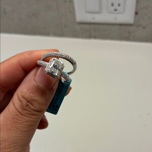 WEDDING RING SET VVSD Moissanite SIZE 9